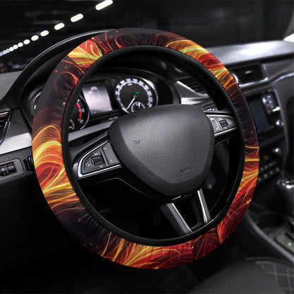 Trinbago Knight Riders Cricket Steering Wheel Cover Trinidad and Tobago Fiery Knight Warrior Bat Flame