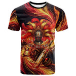 Trinbago Knight Riders Cricket T shirt Trinidad and Tobago Fiery Knight Warrior Bat Flame