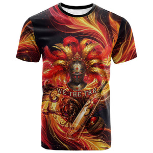 Trinbago Knight Riders Cricket T shirt Trinidad and Tobago Fiery Knight Warrior Bat Flame