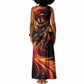 Trinbago Knight Riders Cricket Tank Maxi Dress Trinidad and Tobago Fiery Knight Warrior Bat Flame