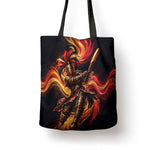 Trinbago Knight Riders Cricket Tote Bag Trinidad and Tobago Fiery Knight Warrior Bat Flame