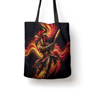 Trinbago Knight Riders Cricket Tote Bag Trinidad and Tobago Fiery Knight Warrior Bat Flame