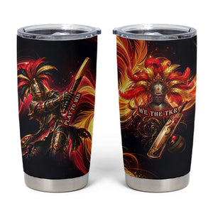 Trinbago Knight Riders Cricket Tumbler Cup Trinidad and Tobago Fiery Knight Warrior Bat Flame