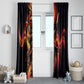 Trinbago Knight Riders Cricket Window Curtain Trinidad and Tobago Fiery Knight Warrior Bat Flame
