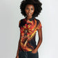 Trinbago Knight Riders Cricket Women Polo Shirt Trinidad and Tobago Fiery Knight Warrior Bat Flame