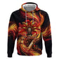 Trinbago Knight Riders Cricket Zip Hoodie Trinidad and Tobago Fiery Knight Warrior Bat Flame