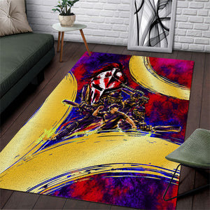 Trinbago Knight Riders Cricket Area Rug Trinidad and Tobago Unleash The Knight Brush Stroke