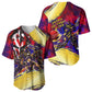 Trinbago Knight Riders Cricket Baseball Jersey Trinidad and Tobago Unleash The Knight Brush Stroke
