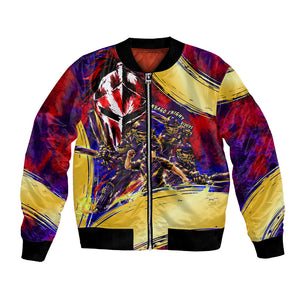 Trinbago Knight Riders Cricket Bomber Jacket Trinidad and Tobago Unleash The Knight Brush Stroke