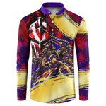 Trinbago Knight Riders Cricket Button Sweatshirt Trinidad and Tobago Unleash The Knight Brush Stroke