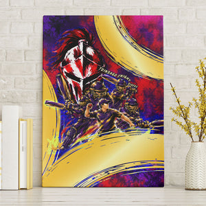 Trinbago Knight Riders Cricket Canvas Wall Art Trinidad and Tobago Unleash The Knight Brush Stroke