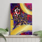 Trinbago Knight Riders Cricket Canvas Wall Art Trinidad and Tobago Unleash The Knight Brush Stroke
