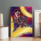 Trinbago Knight Riders Cricket Canvas Wall Art Trinidad and Tobago Unleash The Knight Brush Stroke