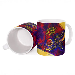 Trinbago Knight Riders Cricket Ceramic Mug Trinidad and Tobago Unleash The Knight Brush Stroke