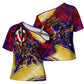 Trinbago Knight Riders Cricket Cross Shoulder Shirt Trinidad and Tobago Unleash The Knight Brush Stroke