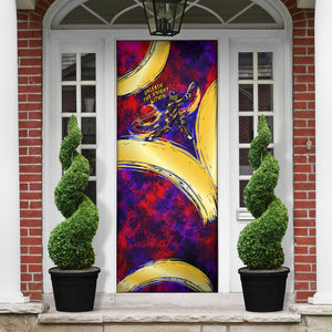 Trinbago Knight Riders Cricket Door Cover Trinidad and Tobago Unleash The Knight Brush Stroke