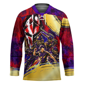 Trinbago Knight Riders Cricket Hockey Jersey Trinidad and Tobago Unleash The Knight Brush Stroke