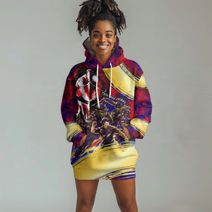Trinbago Knight Riders Cricket Hoodie Dress Trinidad and Tobago Unleash The Knight Brush Stroke