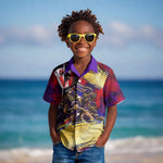 Trinbago Knight Riders Cricket Kid Hawaiian Shirt Trinidad and Tobago Unleash The Knight Brush Stroke