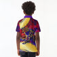 Trinbago Knight Riders Cricket Kid Polo Shirt Trinidad and Tobago Unleash The Knight Brush Stroke