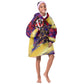 Trinbago Knight Riders Cricket Kid Wearable Blanket Hoodie Trinidad and Tobago Unleash The Knight Brush Stroke