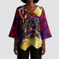 Trinbago Knight Riders Cricket Kimono Sleeve Blouse Trinidad and Tobago Unleash The Knight Brush Stroke