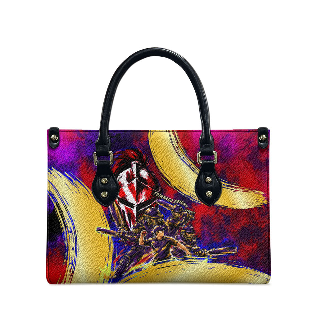 Trinbago Knight Riders Cricket Leather Bag Trinidad and Tobago Unleash The Knight Brush Stroke