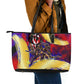 Trinbago Knight Riders Cricket Leather Tote Bag Trinidad and Tobago Unleash The Knight Brush Stroke