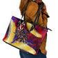 Trinbago Knight Riders Cricket Leather Tote Bag Trinidad and Tobago Unleash The Knight Brush Stroke