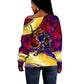 Trinbago Knight Riders Cricket Off Shoulder Sweater Trinidad and Tobago Unleash The Knight Brush Stroke