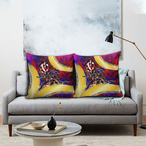 Trinbago Knight Riders Cricket Pillow Cover Trinidad and Tobago Unleash The Knight Brush Stroke