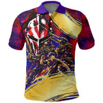 Trinbago Knight Riders Cricket Polo Shirt Trinidad and Tobago Unleash The Knight Brush Stroke