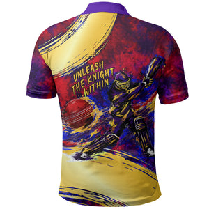 Trinbago Knight Riders Cricket Polo Shirt Trinidad and Tobago Unleash The Knight Brush Stroke