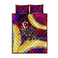 Trinbago Knight Riders Cricket Quilt Bed Set Trinidad and Tobago Unleash The Knight Brush Stroke