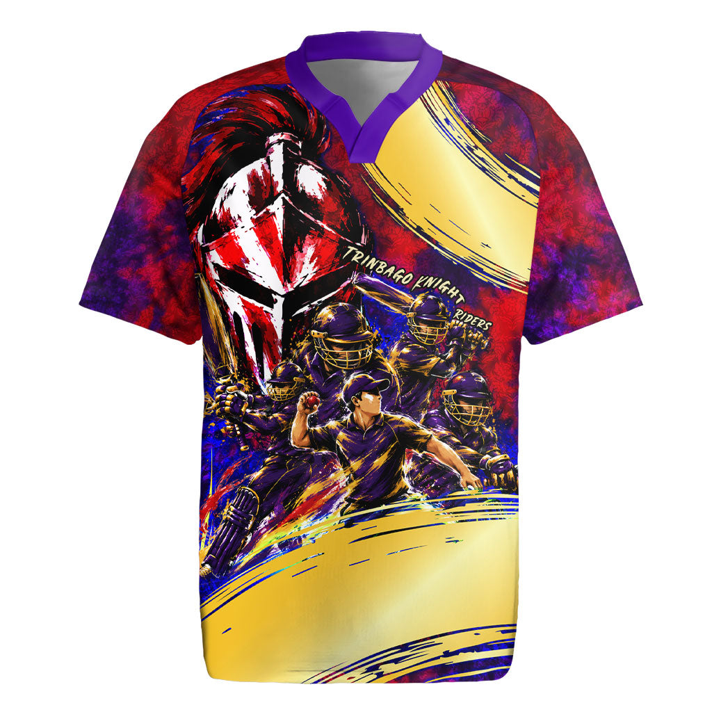 Trinbago Knight Riders Cricket Rugby Jersey Trinidad and Tobago Unleash The Knight Brush Stroke