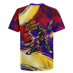 Trinbago Knight Riders Cricket Rugby Jersey Trinidad and Tobago Unleash The Knight Brush Stroke
