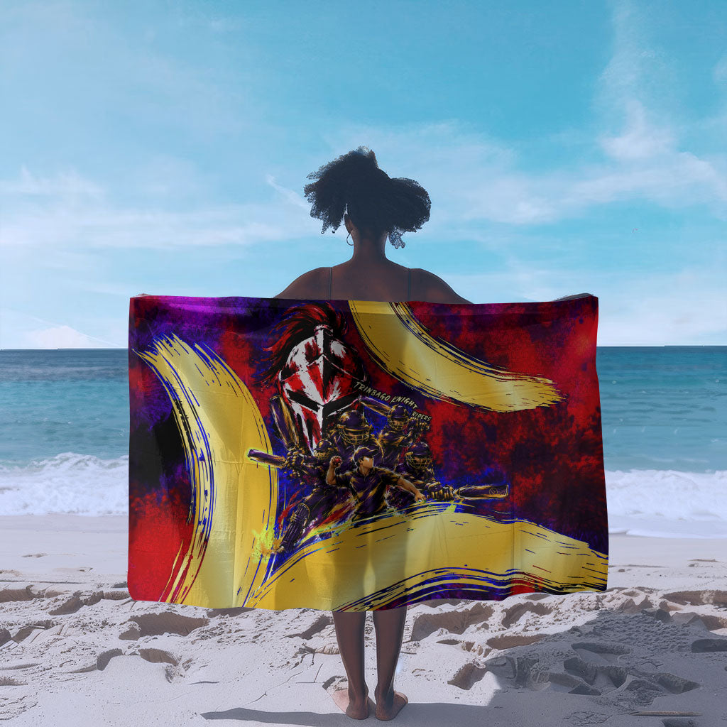 Trinbago Knight Riders Cricket Sarong Trinidad and Tobago Unleash The Knight Brush Stroke