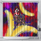 Trinbago Knight Riders Cricket Shower Curtain Trinidad and Tobago Unleash The Knight Brush Stroke
