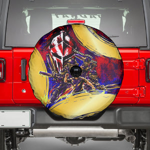 Trinbago Knight Riders Cricket Spare Tire Cover Trinidad and Tobago Unleash The Knight Brush Stroke