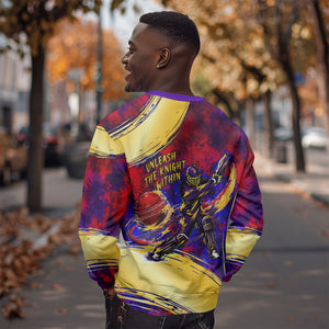 Trinbago Knight Riders Cricket Sweatshirt Trinidad and Tobago Unleash The Knight Brush Stroke