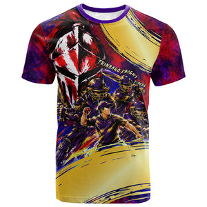 Trinbago Knight Riders Cricket T shirt Trinidad and Tobago Unleash The Knight Brush Stroke