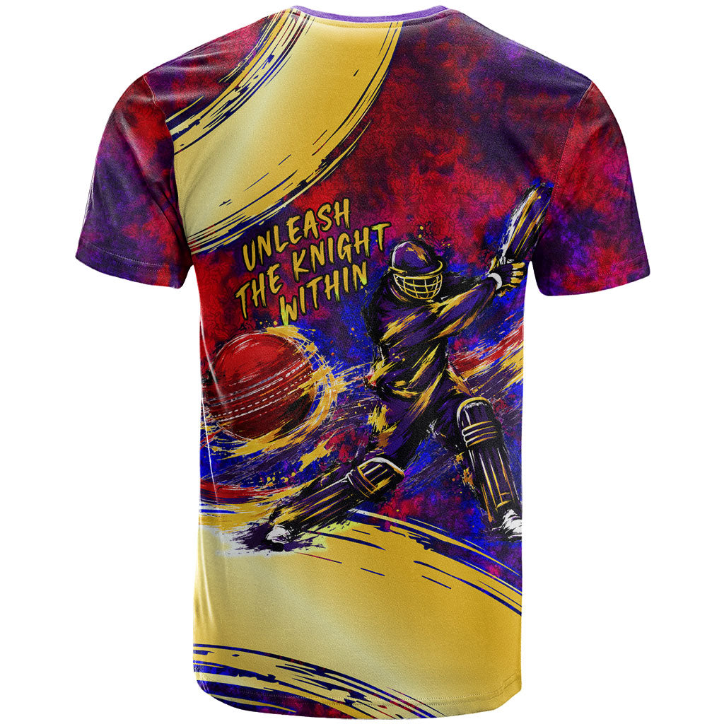 Trinbago Knight Riders Cricket T shirt Trinidad and Tobago Unleash The Knight Brush Stroke