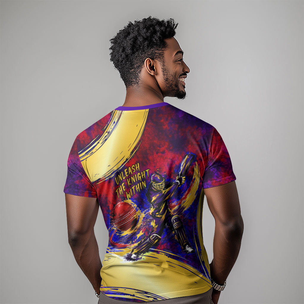 Trinbago Knight Riders Cricket T shirt Trinidad and Tobago Unleash The Knight Brush Stroke