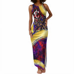Trinbago Knight Riders Cricket Tank Maxi Dress Trinidad and Tobago Unleash The Knight Brush Stroke