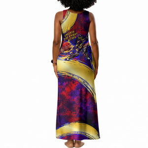 Trinbago Knight Riders Cricket Tank Maxi Dress Trinidad and Tobago Unleash The Knight Brush Stroke