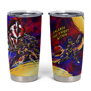 Trinbago Knight Riders Cricket Tumbler Cup Trinidad and Tobago Unleash The Knight Brush Stroke