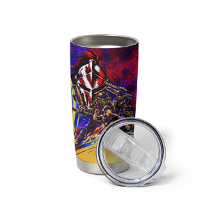 Trinbago Knight Riders Cricket Tumbler Cup Trinidad and Tobago Unleash The Knight Brush Stroke