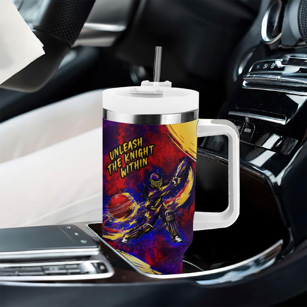 Trinbago Knight Riders Cricket Tumbler With Handle Trinidad and Tobago Unleash The Knight Brush Stroke