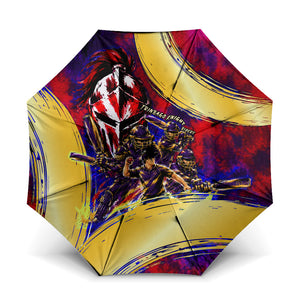 Trinbago Knight Riders Cricket Umbrella Trinidad and Tobago Unleash The Knight Brush Stroke