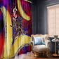 Trinbago Knight Riders Cricket Window Curtain Trinidad and Tobago Unleash The Knight Brush Stroke